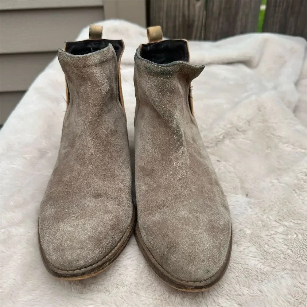 Diba True Women's Western Booties Size 9 Brown Two-Tone Almond Toe